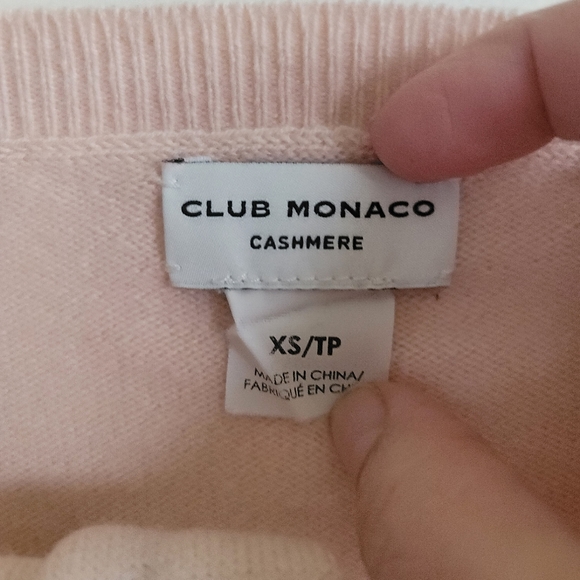 Club Monaco,‎ Haylen Cashmere Sweater,  Soft Pink, Size XS - Picture 4 of 6